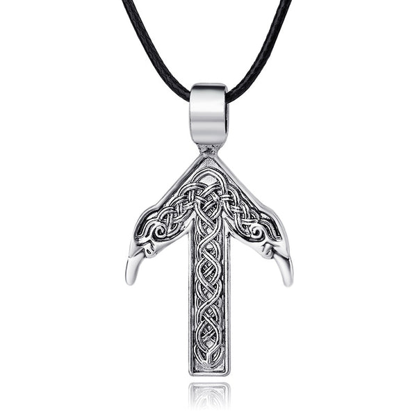 Hot sell Norse Vikings Nordic Pendant Necklace TIWAZ / TYR Rune Viking Amulet Pendant Necklace Nordic Talisman for men gifts