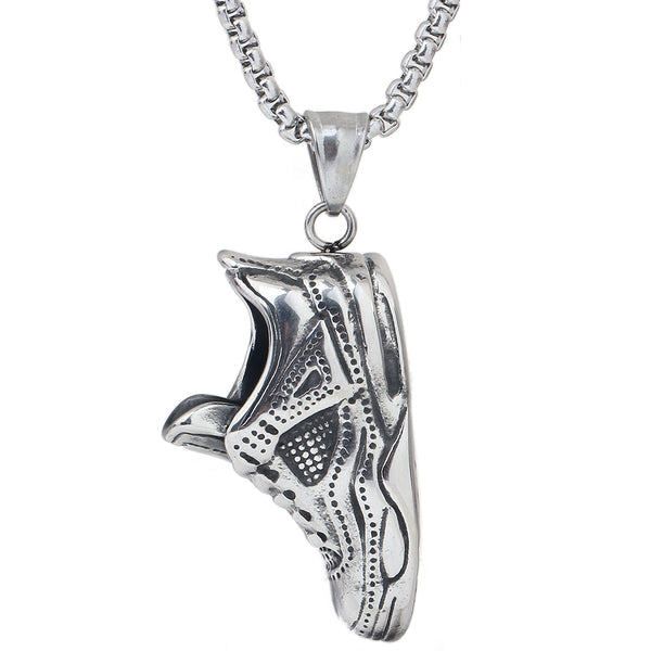 Vintga Punk 316L Stainless Steel Shoe Pendants Necklace Charm Men Fashion Jewelry New Arrival Product